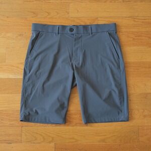 Greyson Golf Shorts Mens Gray Flat Front Performance Athletic 34 Montauk
